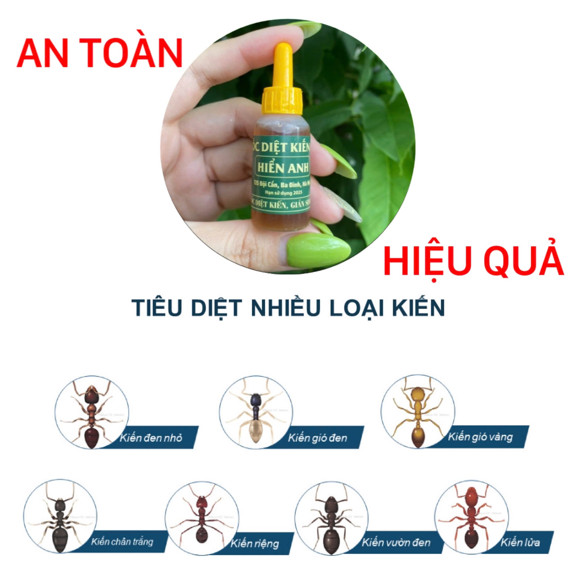 Thuốc diệt kiến gián Hiển Anh loại 10ml